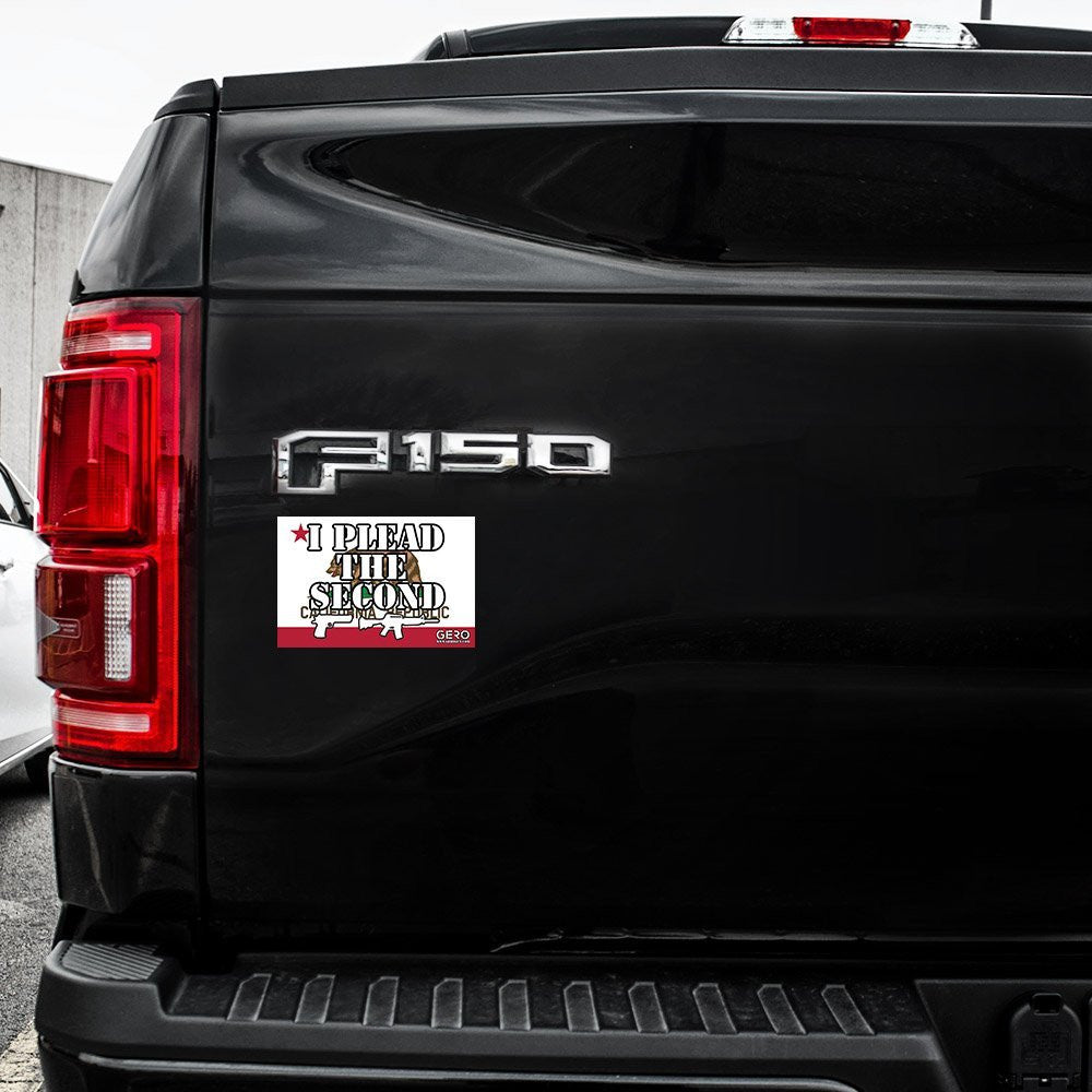 "I Plead the Second" 2nd Amendment Decal - California