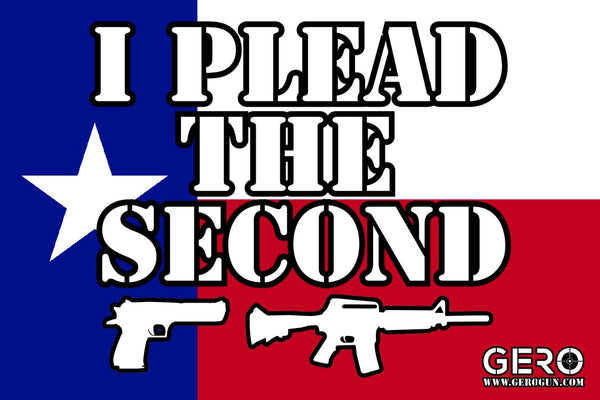 "I Plead the Second" 2nd Amendment Decal - Texas