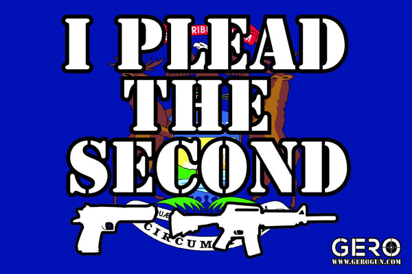 "I Plead the Second" 2nd Amendment Decal -Michigan