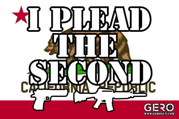 "I Plead the Second" 2nd Amendment Decal - California