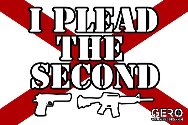 "I Plead the Second" 2nd Amendment Decal - Alabama
