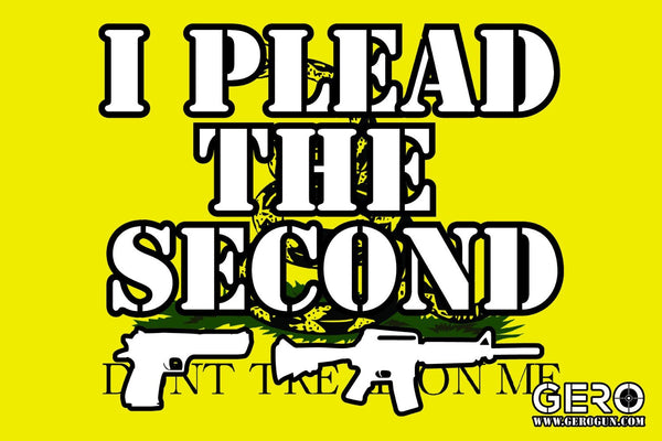 "I Plead the Second" 2nd Amendment Decal - Gadsden