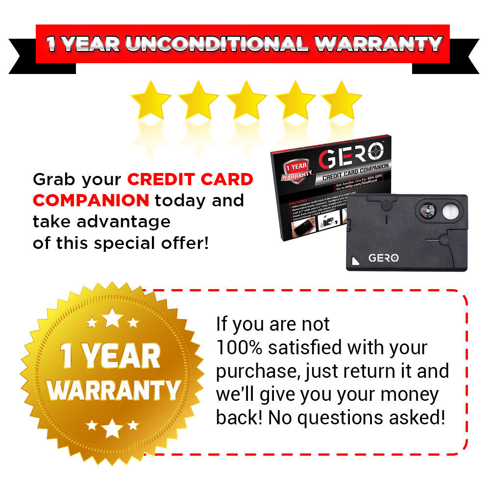 GERO Multi purpose Pocket 10 in 1 Credit Card Tool Survival Knife Screwdriver