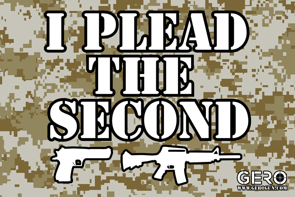 "I Plead the Second" 2nd Amendment Decal - ACU