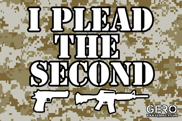 "I Plead the Second" 2nd Amendment Decal - ACU