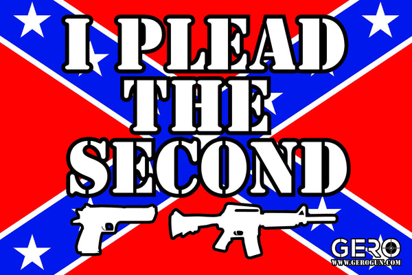 "I Plead the Second" 2nd Amendment Decal - Confederate